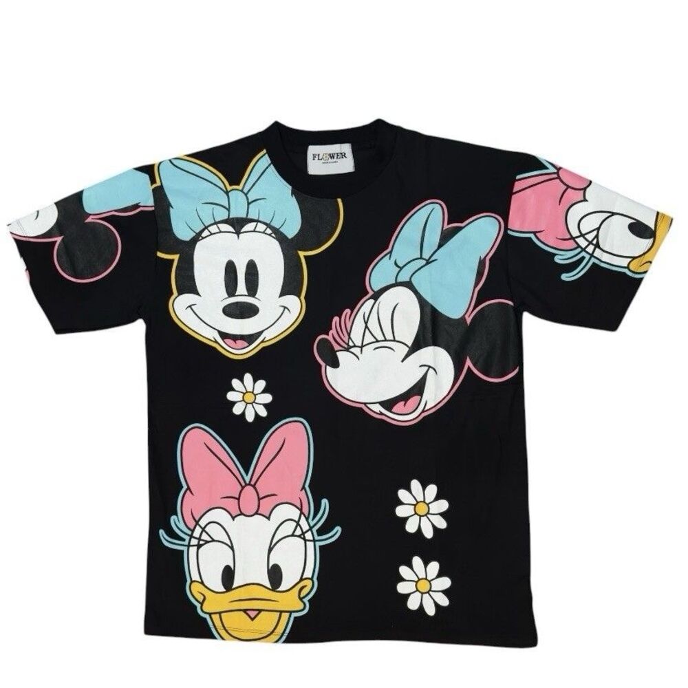 Disney Minnie Mouse Graphic T Shirt Oversized Black Korean Fashion Streetwear